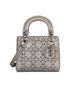 Mini Lady Dior, &pound;1,950, Handbags, Grey, Satin, Front view
